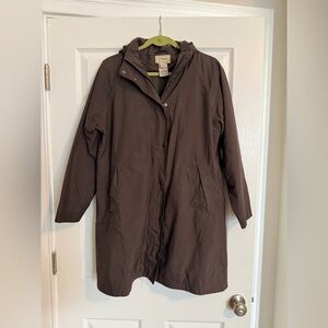 L.L. Bean Dark Brown Hooded Jacket